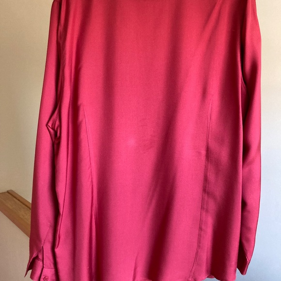 VINTAGE MARINA RINALDI VOYAGE BLOUSE 27 RED PRE OWNED - Picture 9 of 11